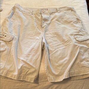 U.S. Polo Assn. Cream Cargo Shorts Cotton Twill